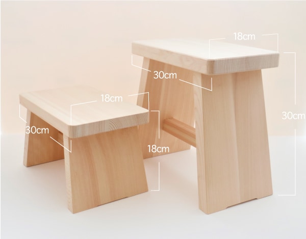 Hinoki Stool & Stand